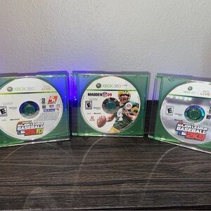 Xbox 360 3 Mixed Game Sports Bundle Lot VideoGames Tested & Works Discs Only